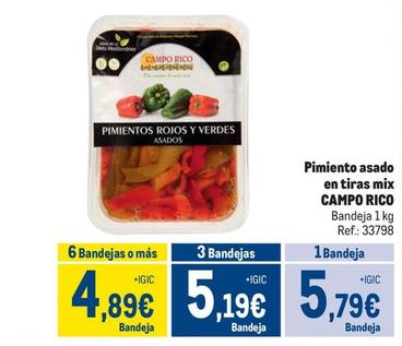Oferta de Campo Rico - Pimiento Asado En Tiras Mix por 5,79€ en Makro