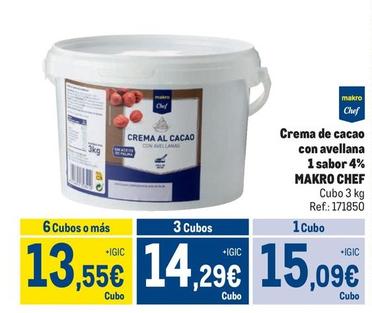 Oferta de Makro - Crema De Cacao Con Avellana 1 Sabor 4% por 15,09€ en Makro