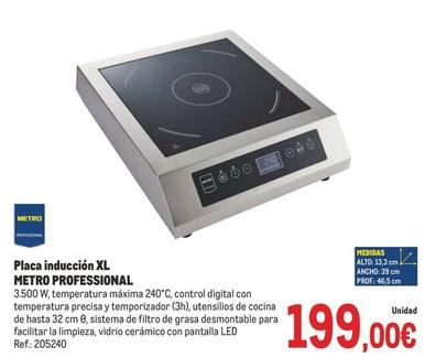 Oferta de Metro Professional - Placa Inducción Xl por 199€ en Makro