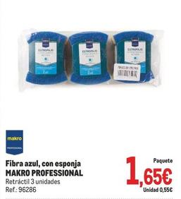 Oferta de Makro - Fibra Azul, Con Esponja por 1,65€ en Makro
