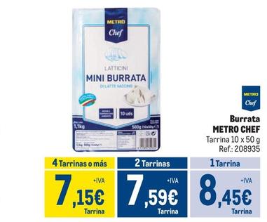 Oferta de Metro Chef - Burrata por 8,45€ en Makro
