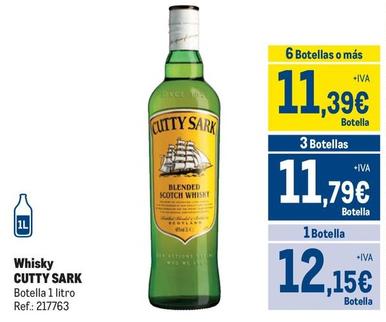 Oferta de Cutty Sark - Whisky por 12,15€ en Makro