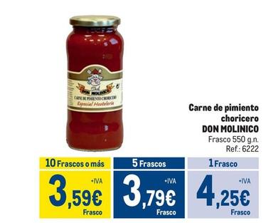 Oferta de Don Molinico - Carne De Pimiento Choricero por 4,25€ en Makro