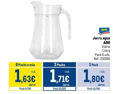 Oferta de Aro - Jarra Agua por 1,8€ en Makro