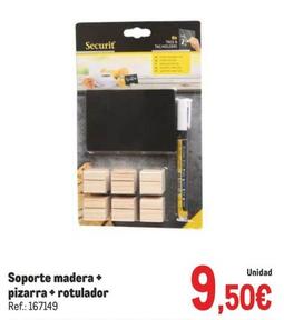 Oferta de Soporte Madera + Pizarra + Rotulador por 9,5€ en Makro