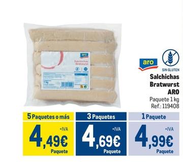 Oferta de Aro - Salchichas Bratwurst por 4,99€ en Makro