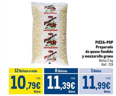 Oferta de Pizza-Pop - Preparado De Queso Fundido Y Mozzarella Grano por 11,99€ en Makro