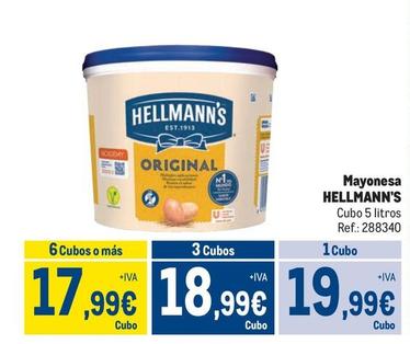 Oferta de Hellmann's - Mayonesa por 19,99€ en Makro