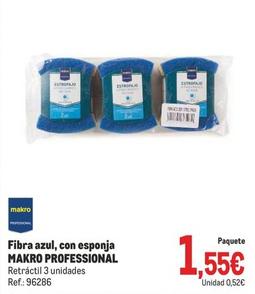 Oferta de Makro Professional - Fibra Azul, Con Esponja por 1,55€ en Makro