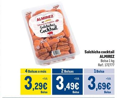 Oferta de Almirez - Salchichas Cocktail por 3,69€ en Makro