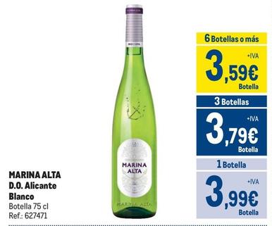 Oferta de Marina Alta - D.o. Alicante Blanco por 3,99€ en Makro