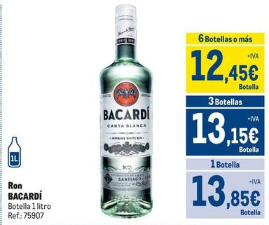 Oferta de Bacardi - Ron por 13,85€ en Makro