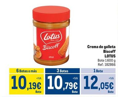 Oferta de Lotus - Crema De Galleta Biscoff por 12,05€ en Makro