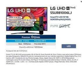 Oferta de Televisor LG por 699€ en Movistar