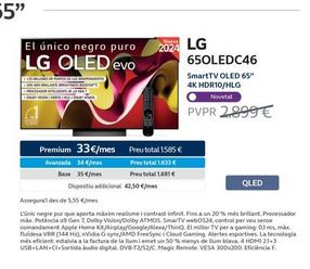 Oferta de Televisor LG por 2899€ en Movistar