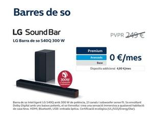 Oferta de Barra de sonido por 249€ en Movistar