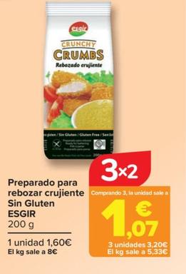 Oferta de Esgir - Preparado Para Rebozar Crujiente Sin Gluten por 1,6€ en Carrefour