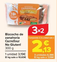 Oferta de Carrefour - Bizcocho De Zanahoria No Gluten por 2,99€ en Carrefour