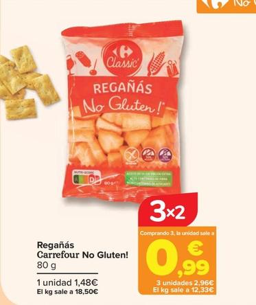 Oferta de Carrefour - Reganas No Gluten por 1,48€ en Carrefour