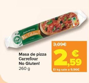 Oferta de Carrefour - Masa De Pizza No Gluten por 2,59€ en Carrefour