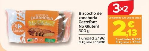 Oferta de Carrefour - Bizcocho De Zanahoria No Gluten por 3,19€ en Carrefour