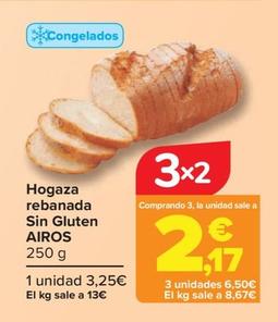 Oferta de Airos - Hogaza Rebanada Sin Gluten por 2,35€ en Carrefour