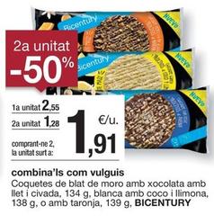 Oferta de Bicentury - Coquetes De Blat De Moro Amb Xocolata Amb Llet I Civada por 2,55€ en BonpreuEsclat