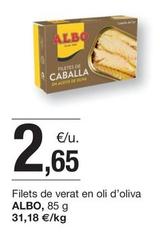 Oferta de Albo - Filets De Verat En Oli D'oliva por 2,65€ en BonpreuEsclat