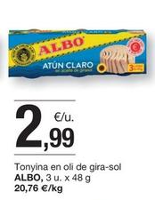 Oferta de Albo - Tonyina En Oli De Gira-sol por 2,99€ en BonpreuEsclat