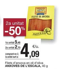 Oferta de Anxoves De L'escala - Filets D'anxova En Oli D'oliva  por 5,45€ en BonpreuEsclat