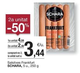Oferta de Schara - Salsitxes Frankfurt por 4,59€ en BonpreuEsclat