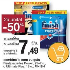 Oferta de Finish - Rentavaixelles Power / Ultimate Plus por 9,99€ en BonpreuEsclat