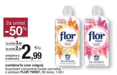 Oferta de Flor - Suavitzant Concentrat Fruites Vermelles / Préssec por 3,99€ en BonpreuEsclat