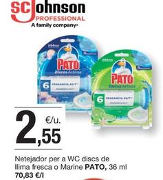 Oferta de Pato - Netejador Per A Wc Discs De Ilima Fresca O Marine por 2,55€ en BonpreuEsclat