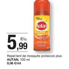 Oferta de Autan - Repel·lent De Mosquits Protecció Plus por 5,99€ en BonpreuEsclat