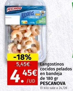 Oferta de Pescanova - Langostinos Cocidos Pelados por 4,45€ en Maskom Supermercados