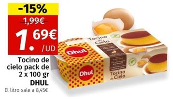 Oferta de Dhul - Tocino De Cielo por 1,69€ en Maskom Supermercados