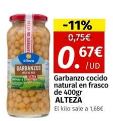 Oferta de Alteza - Garbanzo Cocido Natural En Frasco por 0,67€ en Maskom Supermercados