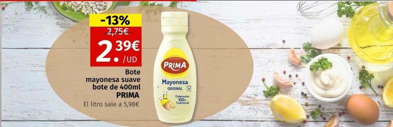 Oferta de Prima - Bote Mayonesa Suave por 2,39€ en Maskom Supermercados