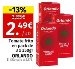 Oferta de Orlando - Tomate Frito por 2,49€ en Maskom Supermercados