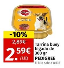 Oferta de Pedigree - Tarrina Buey Higado por 2,59€ en Maskom Supermercados