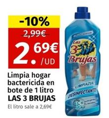 Oferta de Las 3 Brujas - Limpia Hogar Bactericida En Bote por 2,69€ en Maskom Supermercados