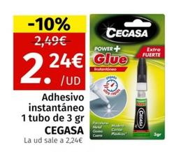 Oferta de Cegasa - Adhesivo Instantáneo por 2,24€ en Maskom Supermercados