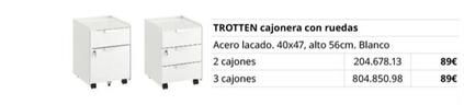 Oferta de Ikea - Cajonera Con Ruedas por 89€ en IKEA