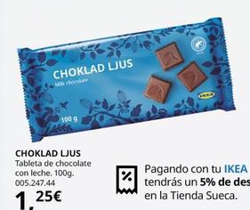 Oferta de Ikea - Tableta De Chocolate Con Leche por 1,25€ en IKEA