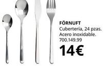 Oferta de Cubertería por 14€ en IKEA