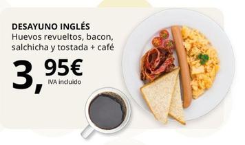 Oferta de Ikea - Huevos Revueltos, Bacon, Salchicha Y Tostada + Café por 3,95€ en IKEA