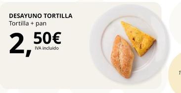 Oferta de Ikea - Tortilla + Pan por 2,5€ en IKEA
