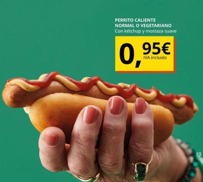 Oferta de Ikea - Perrito Caliente Normal O Vegetariano por 0,95€ en IKEA