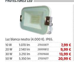 Oferta de Luz Blanca Neutra (4.000 K). IP65. por 7,99€ en BAUHAUS